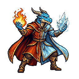 Dragonborn Elementalist, male