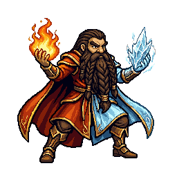 Dwarf Elementalist, male
