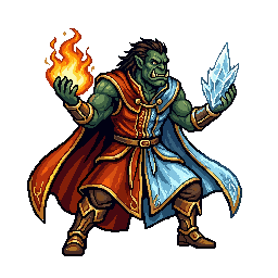 Orc Elementalist, male