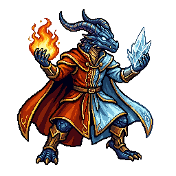 Wyrmkin Elementalist, male
