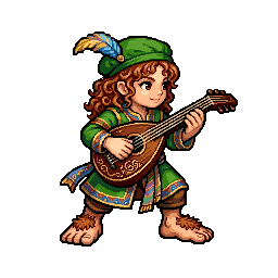 Halfling Minstrel, female