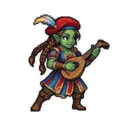 Orc Minstrel, female
