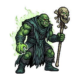 Orc Necromancer, male