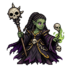 Orc Necromancer, female