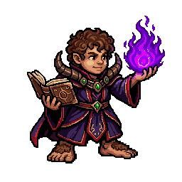 Halfling Warlock, male