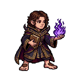 Halfling Warlock, female