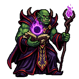 Orc Warlock, male