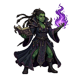 Orc Warlock, female
