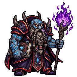 Runeguard Warlock, male